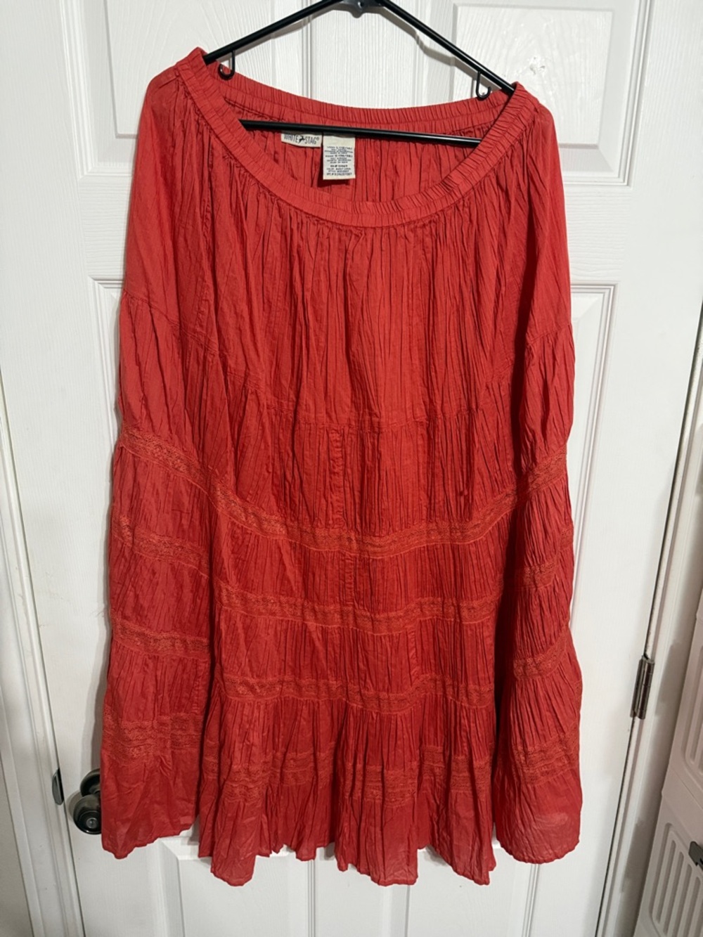 White Stag Coral Red A-Line Skirt